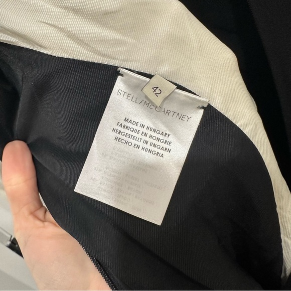 Stella McCartney Design Illusion Elegant Black and White Long Sleeve Mini Dress - Picture 8 of 10